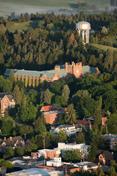 An aerial view of 的 University of Idaho's Moscow campus.